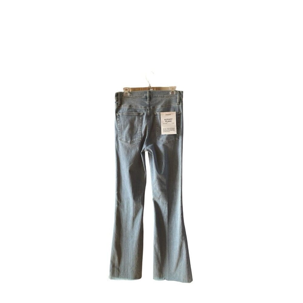 New FRAME Le Easy Flare High Rise Raw Hem Light Blue Jeans Babitz Size 29 - Picture 11 of 15
